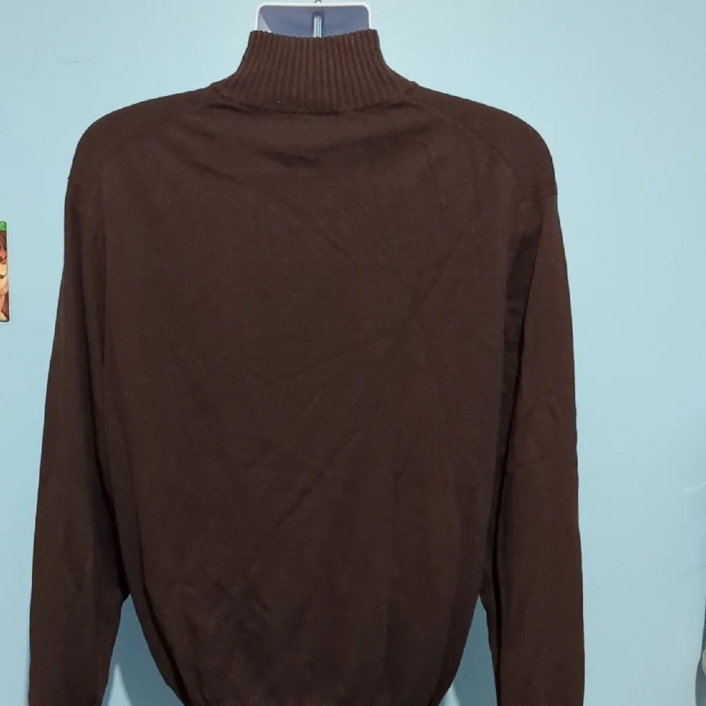 Daniel Cremieux Dark Brown Zip-Up Sweater